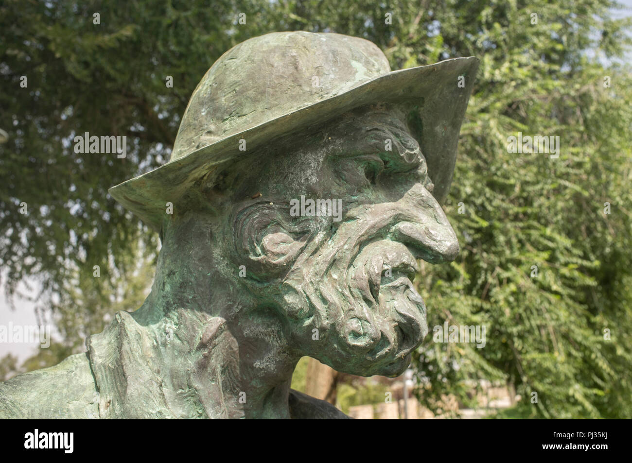 Francisco Pizarro Spanish Conqueror of Inca Empire. Sculpture made by Estanislao García. Badajoz, Spain Stock Photo