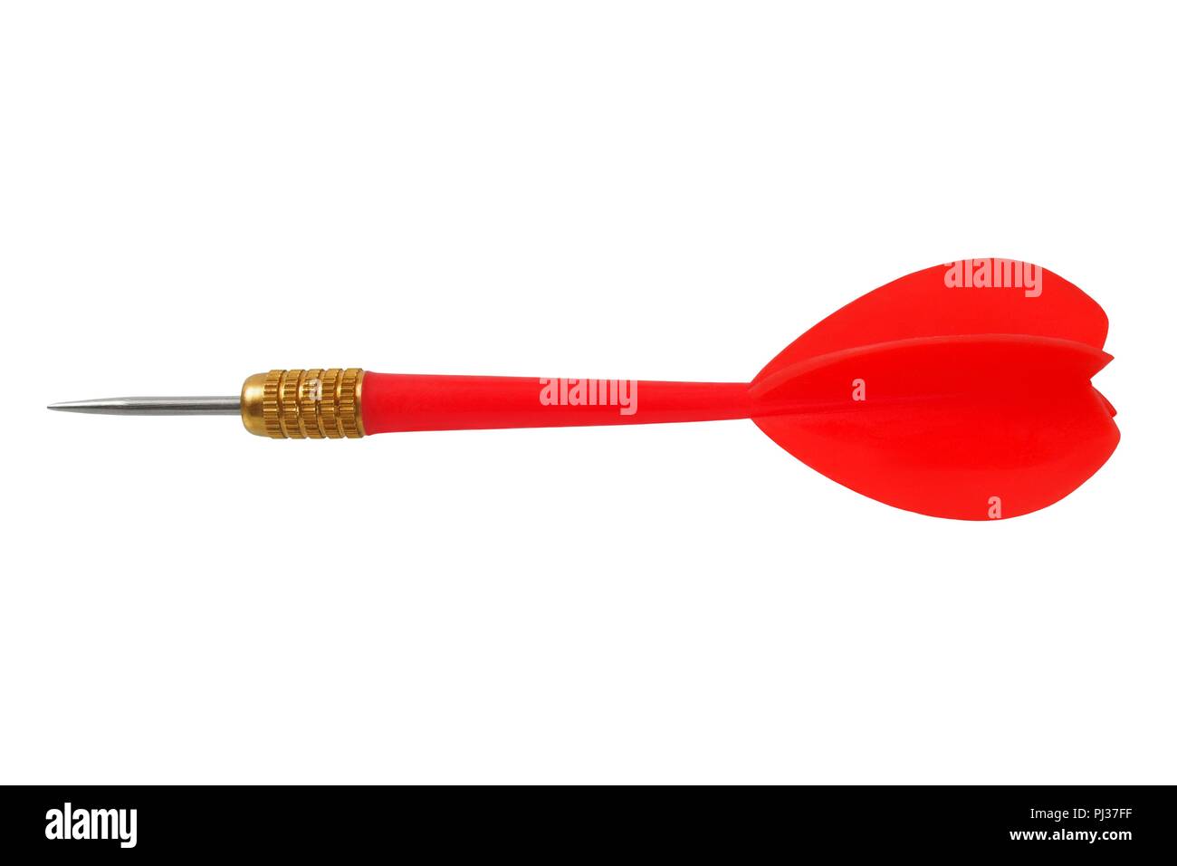 Red dart isolated on white background Stock Photo