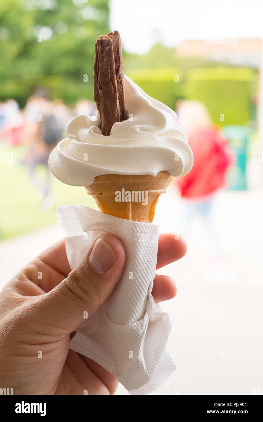 Ice cream at Paultons Park, Ower, Romsey, Southampton, England, United