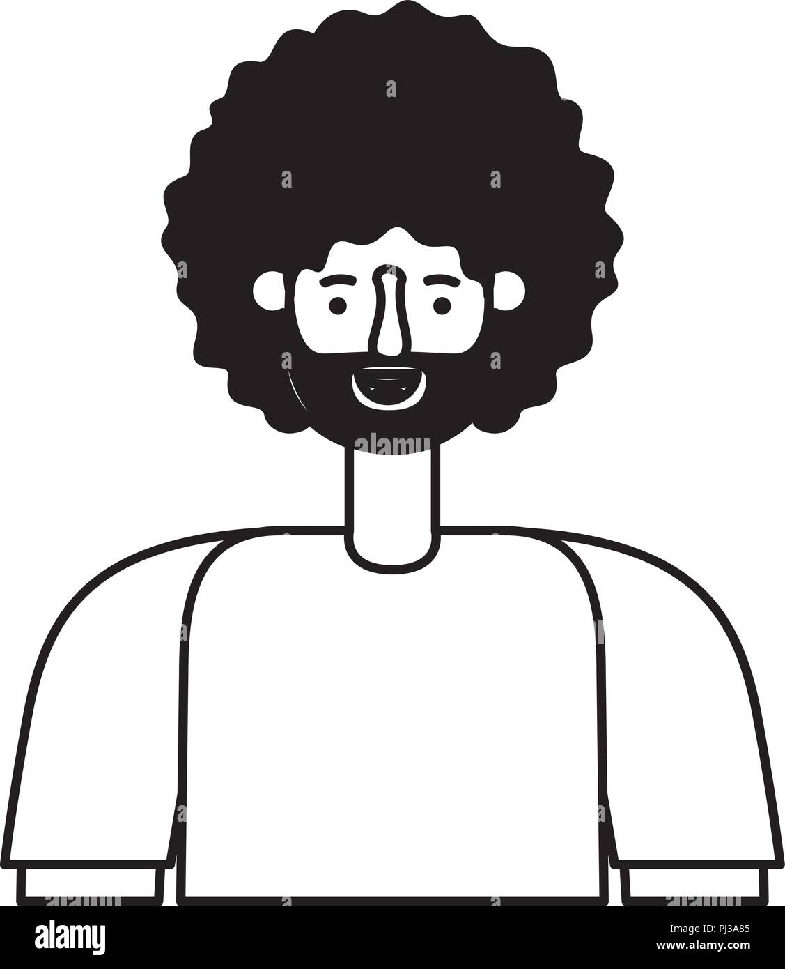 young man with afro avatar character Stock Vector Image & Art - Alamy