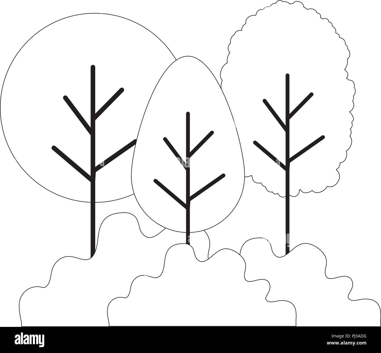 forest landscape scene icon Stock Vector Image & Art - Alamy