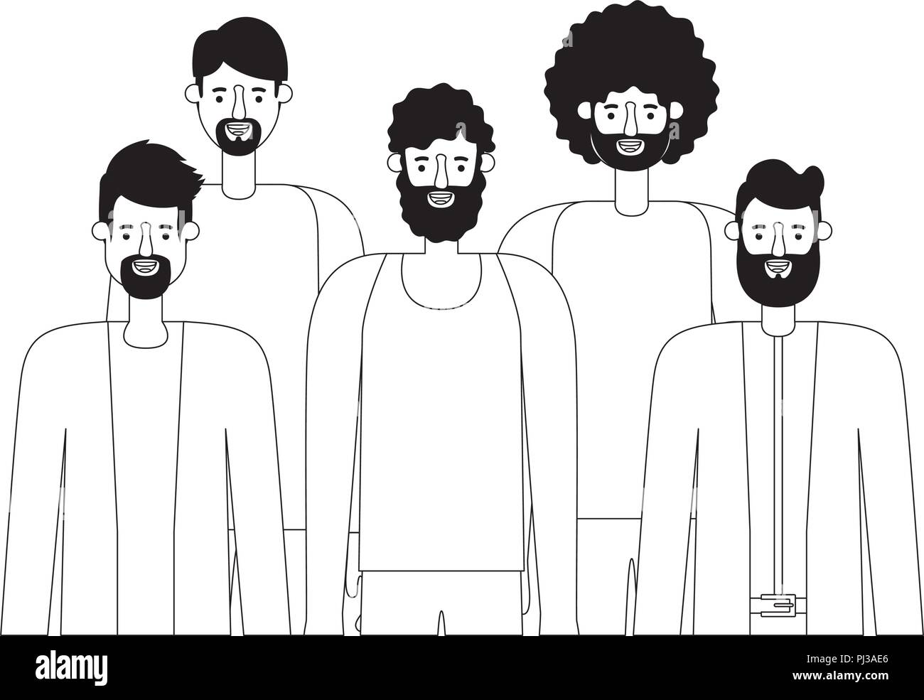group of men characters Stock Vector Image & Art - Alamy