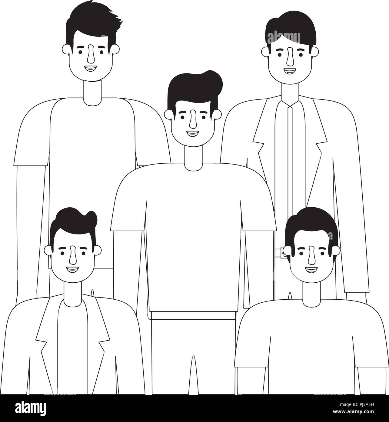 group of men characters Stock Vector Image & Art - Alamy