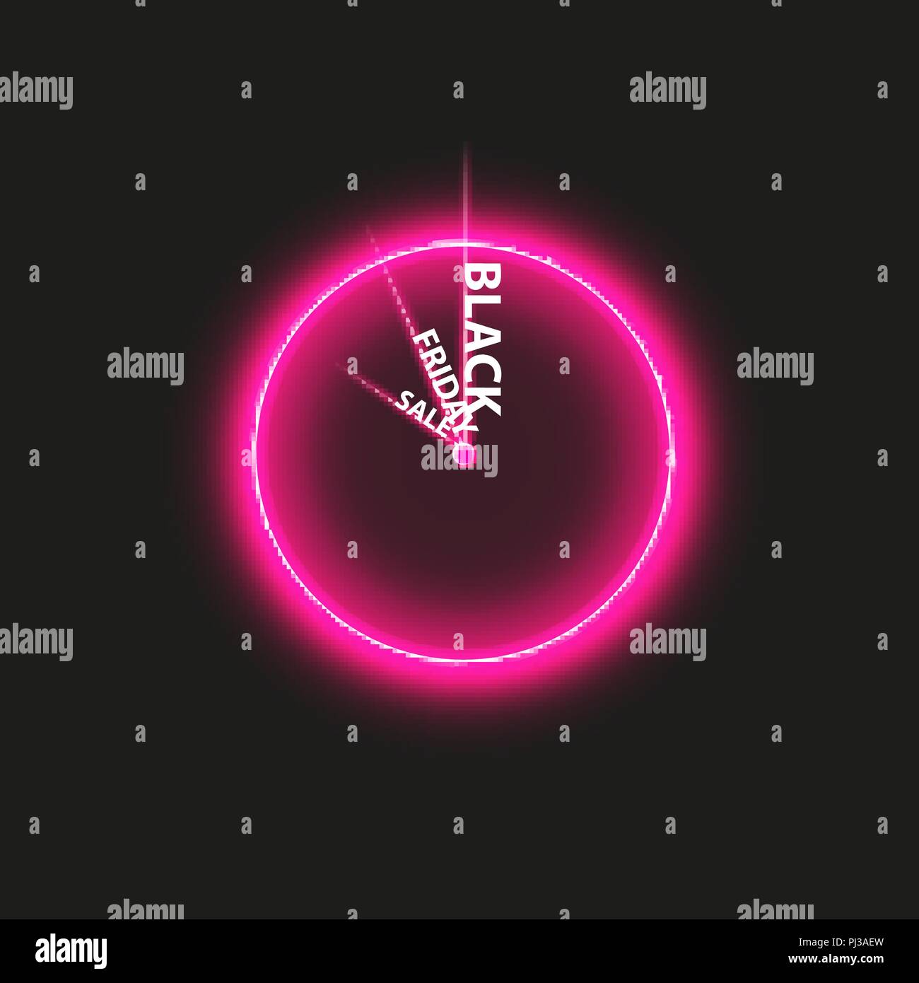 Red alarm clock concept Black Friday Sale Stock Vector Image & Art