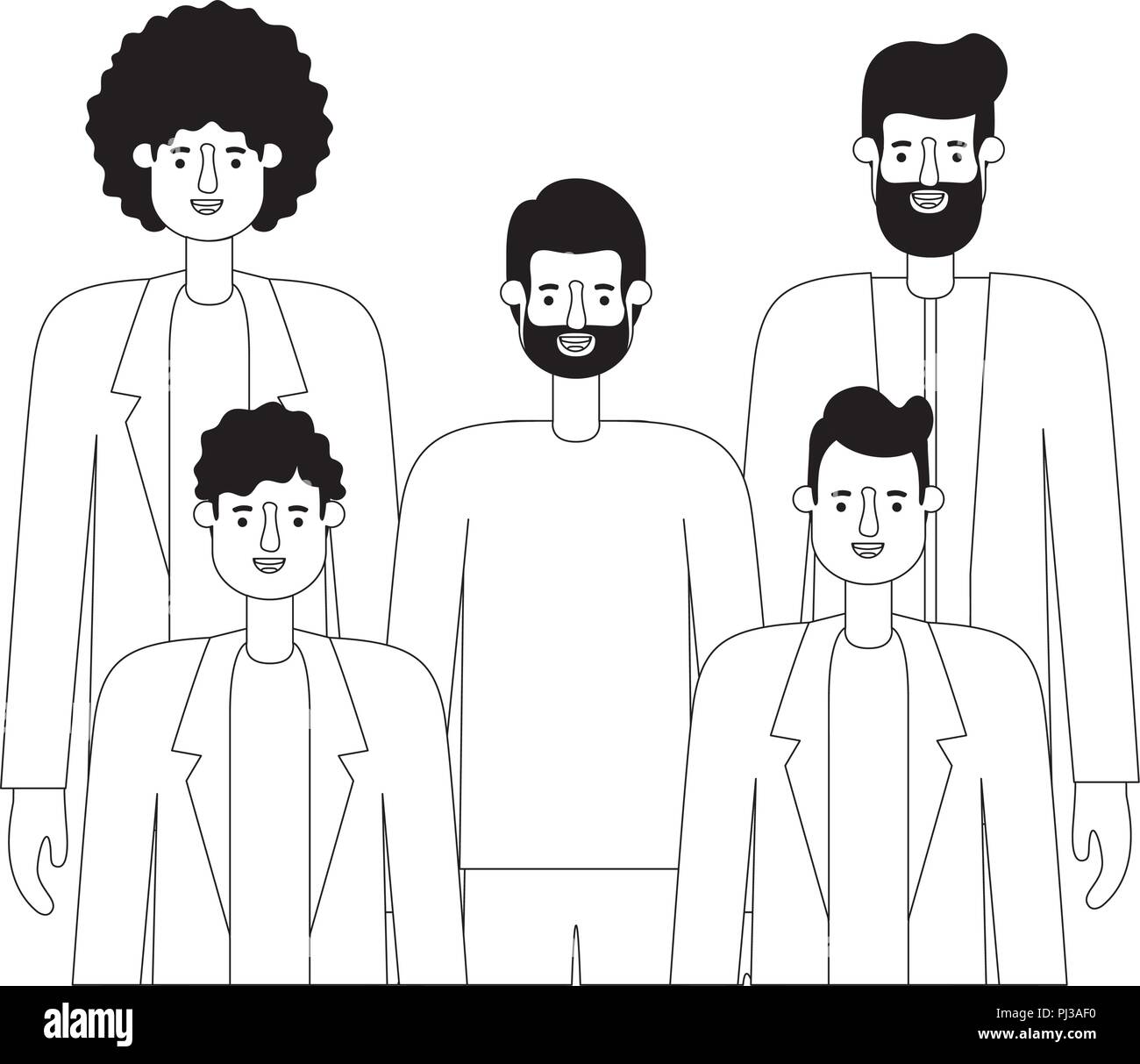 group of men characters Stock Vector Image & Art - Alamy