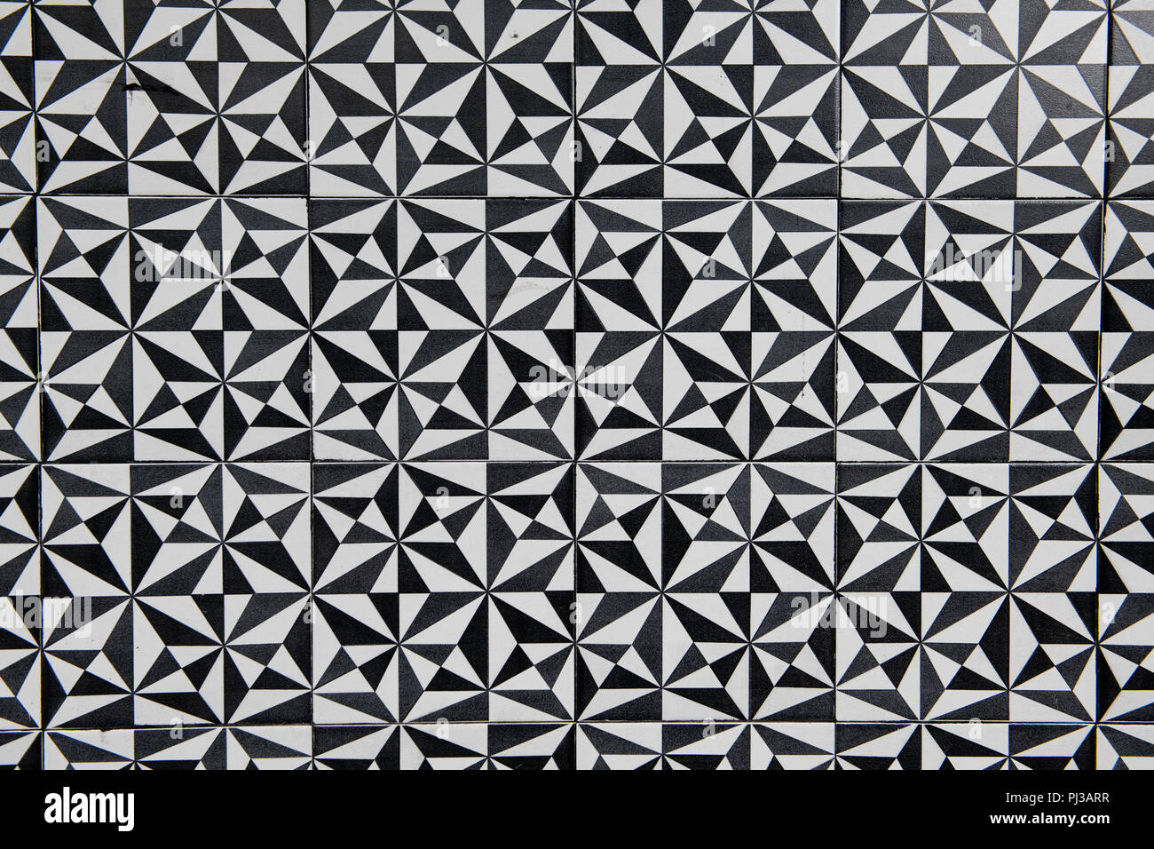 Mosaic tiles on wall Stock Photo