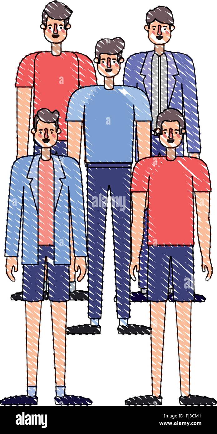 group of men characters Stock Vector Image & Art - Alamy