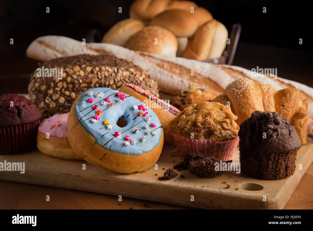 Assortment of bakery goods Stock Photo Alamy