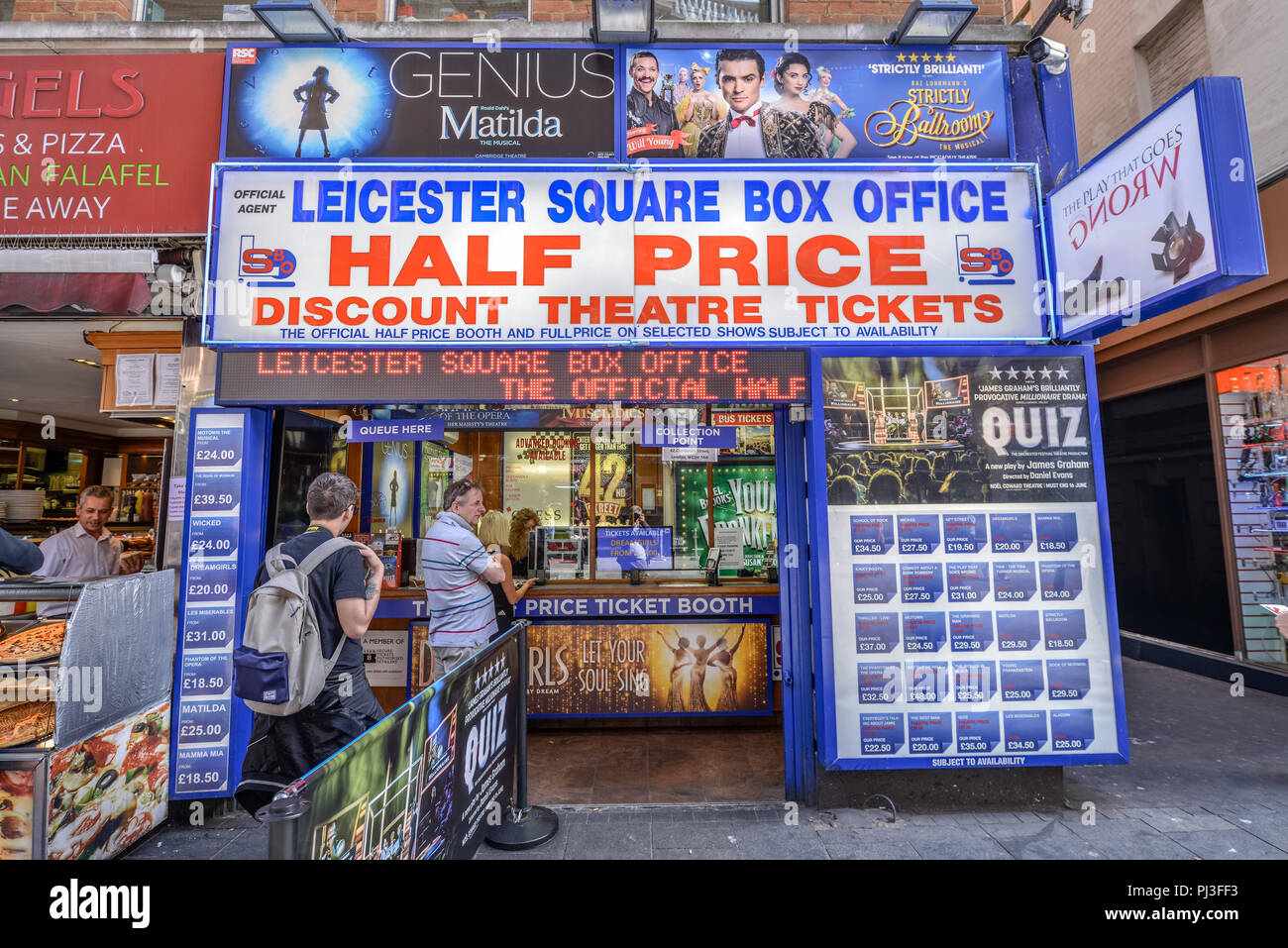 Musical Ticket-Verkauf, Leicester Square, London, England, Grossbritannien Stock Photo