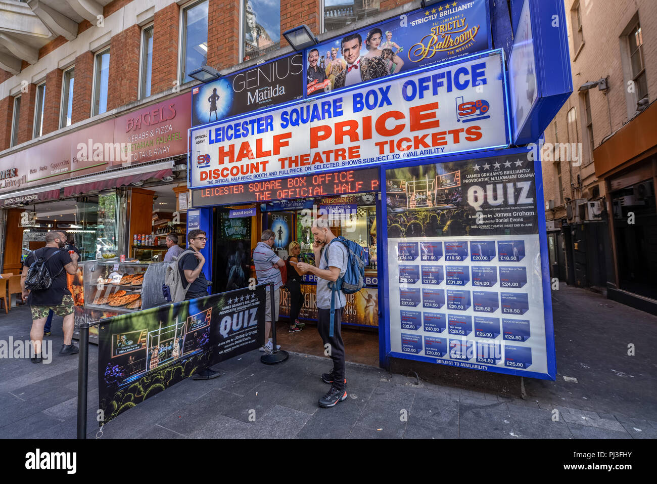 Musical Ticket-Verkauf, Leicester Square, London, England, Grossbritannien Stock Photo