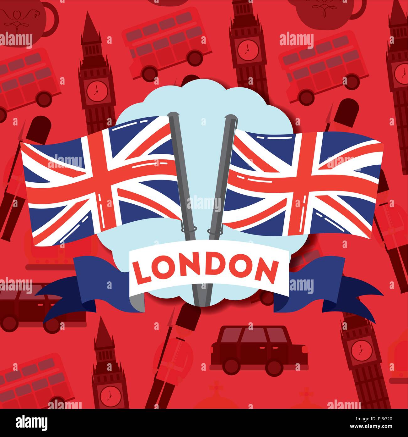 visit london travel Stock Vector
