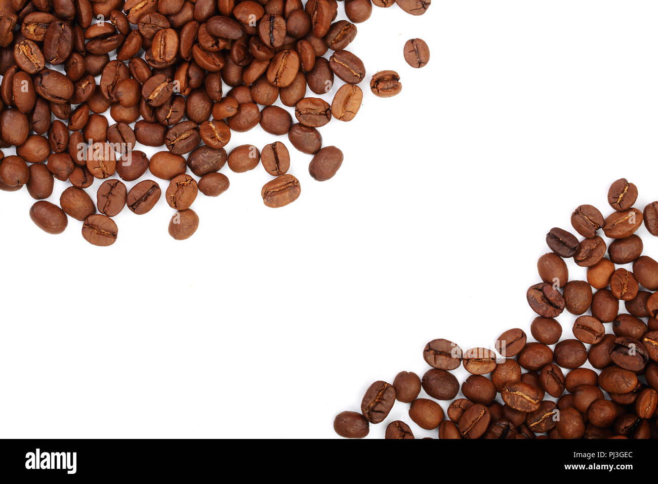 Coffee beans isolated on white background with copy space for your text ...