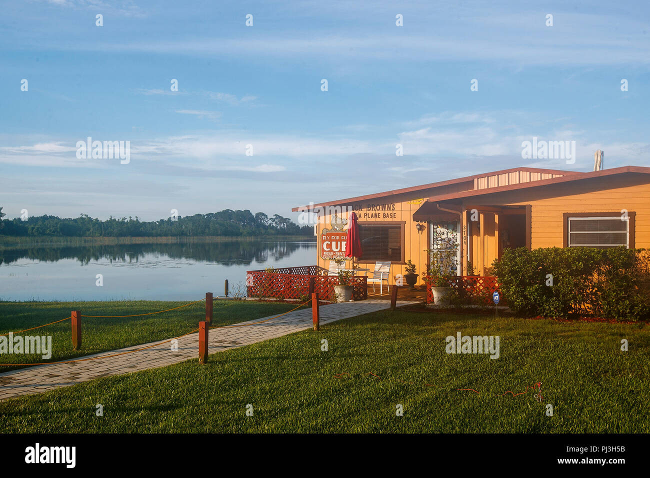 Jack Brown's Seaplane Base (F57), Lake Jessie, Winter Haven, Florida, United States of America Stock Photo