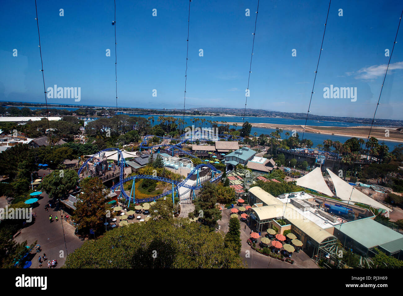 Aerial view of Sea World, San Diego, California, United States of America Stock Photo