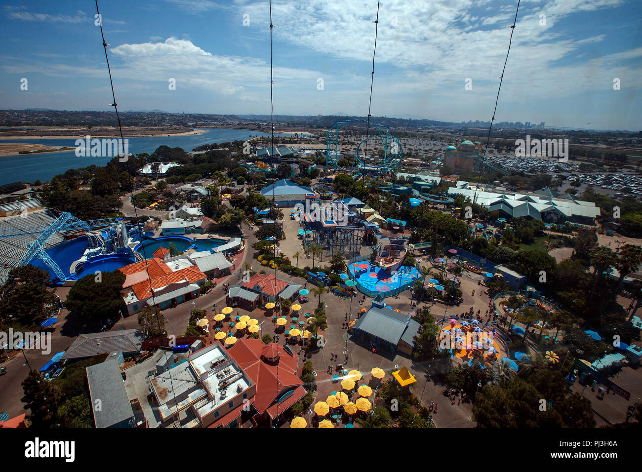 Aerial view of Sea World, San Diego, California, United States of America Stock Photo