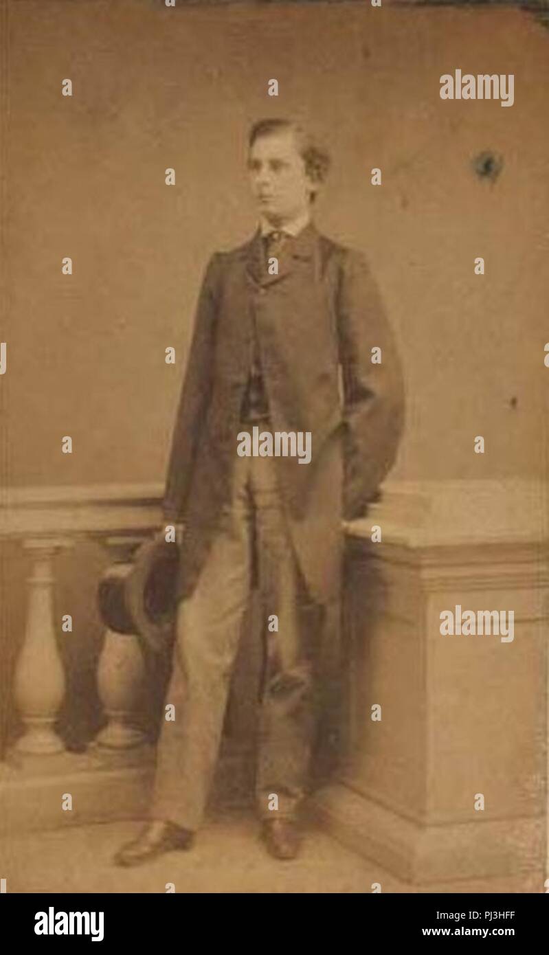 Axel Reedtz-Thott 1842-1916 by Emil Lange 1861. Stock Photo