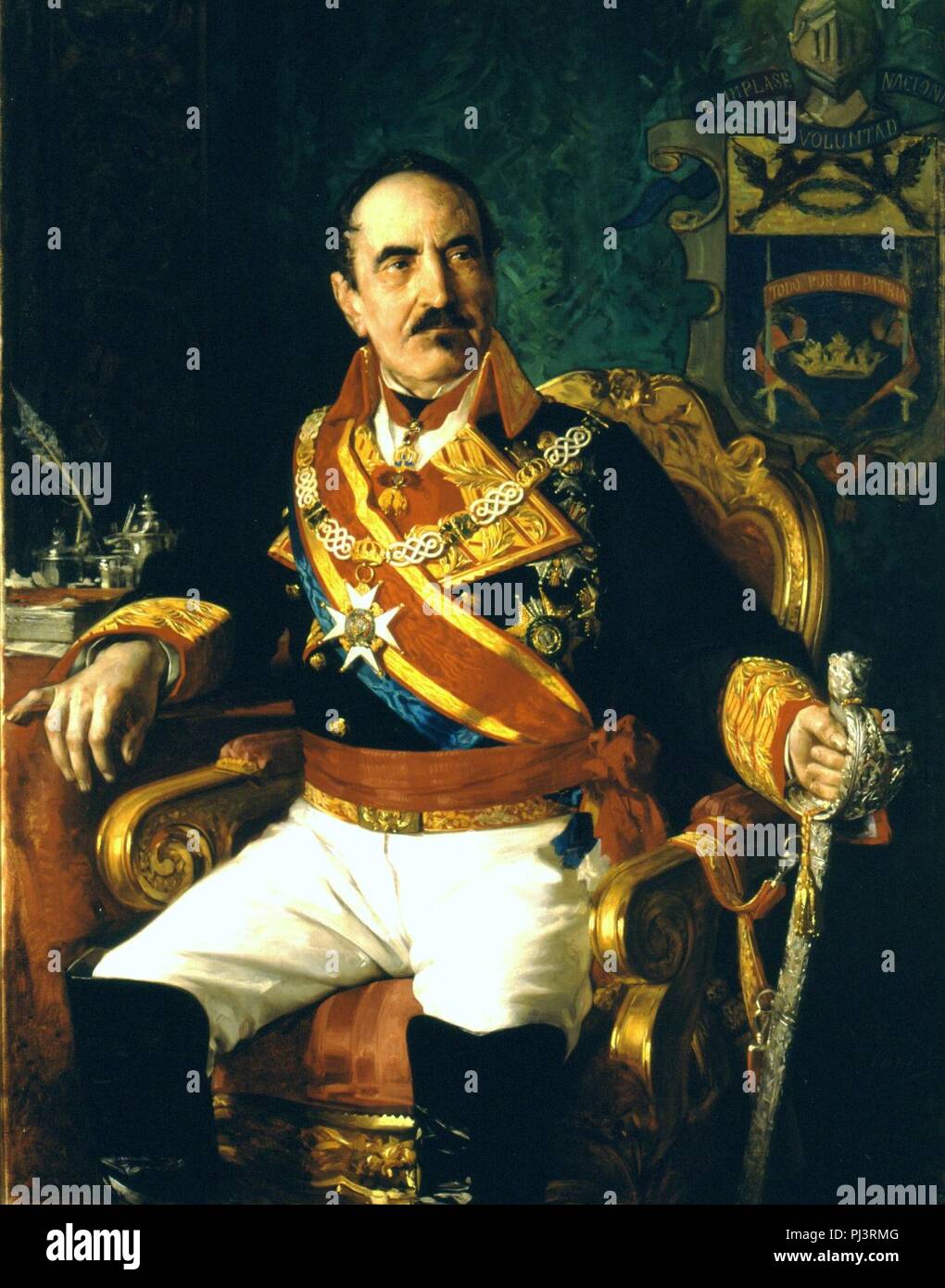 Baldomero Espartero, Prince of Vergara. Stock Photo