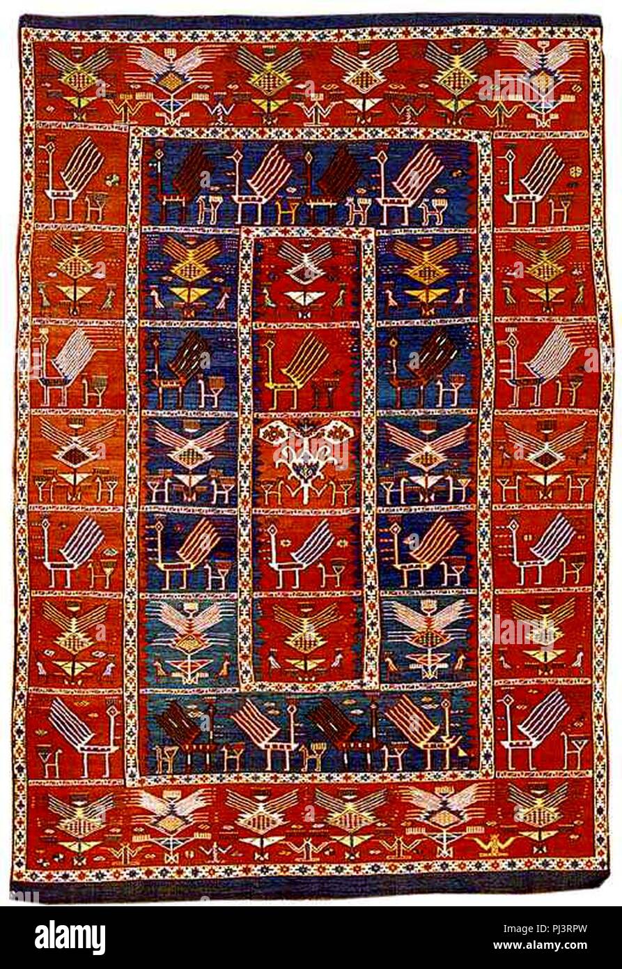 Zilli Pattern Baku Zilli carpet Stock Photo - Alamy