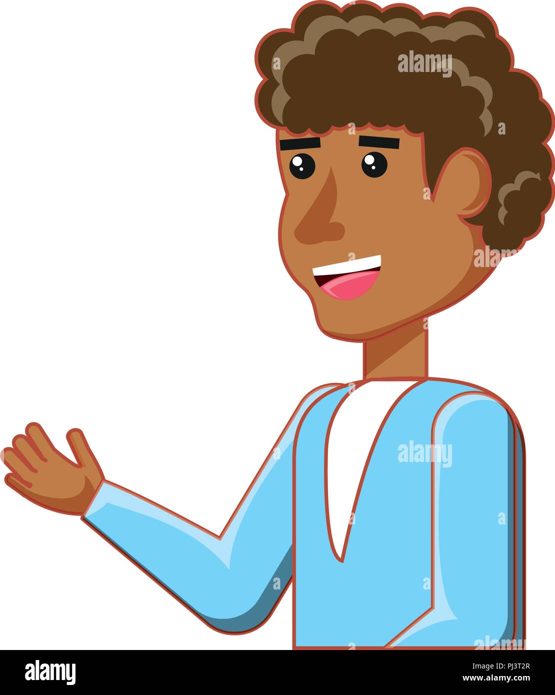 cartoon man icon over white background, vector illustration Stock ...