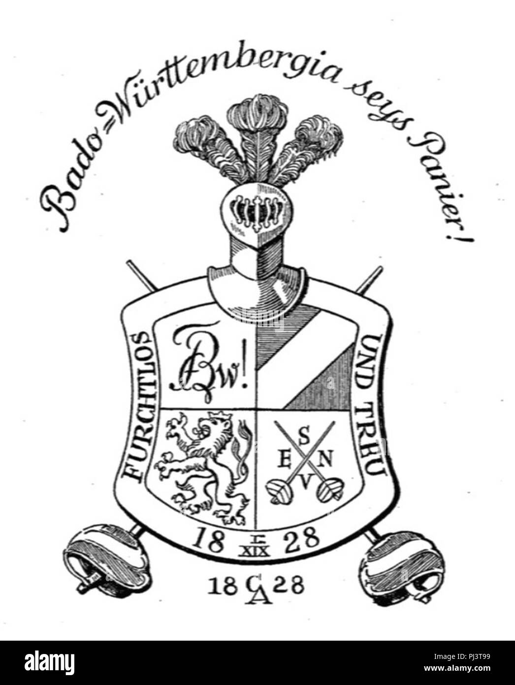 Bado-Württembergia (Wappen). Stock Photo