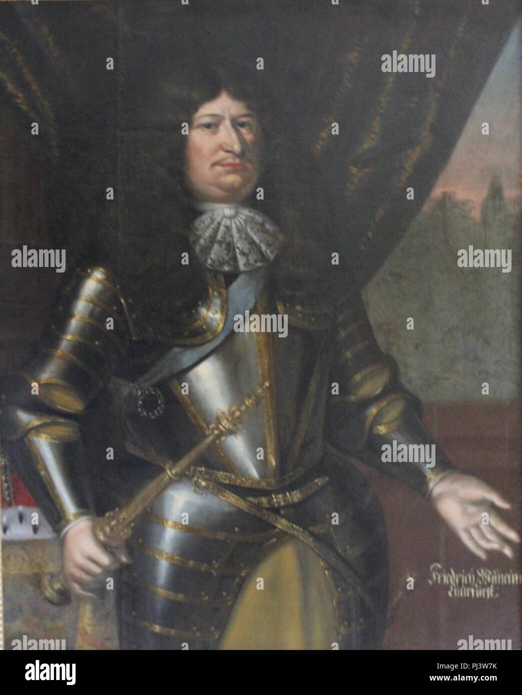 Baen, Jan de -after- Portrait Frederick William Elector of Brandenburg - Schloss Caputh. Stock Photo