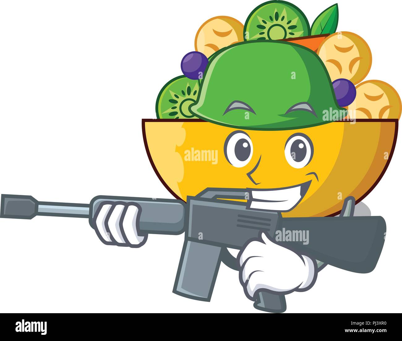 Army fruit salad in glass bowl cartoon Stock Vector Image & Art Alamy