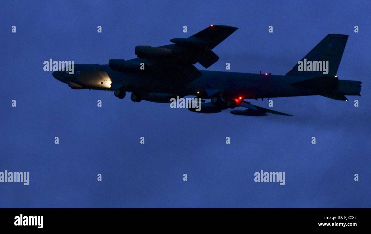 B-52s conduct bomber missions during BALTOPS 2017  5020419161). Stock Photo