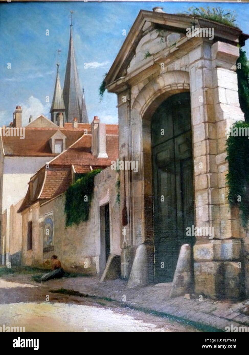 Aviat - La porte du Petit Château de Sceaux. Stock Photo