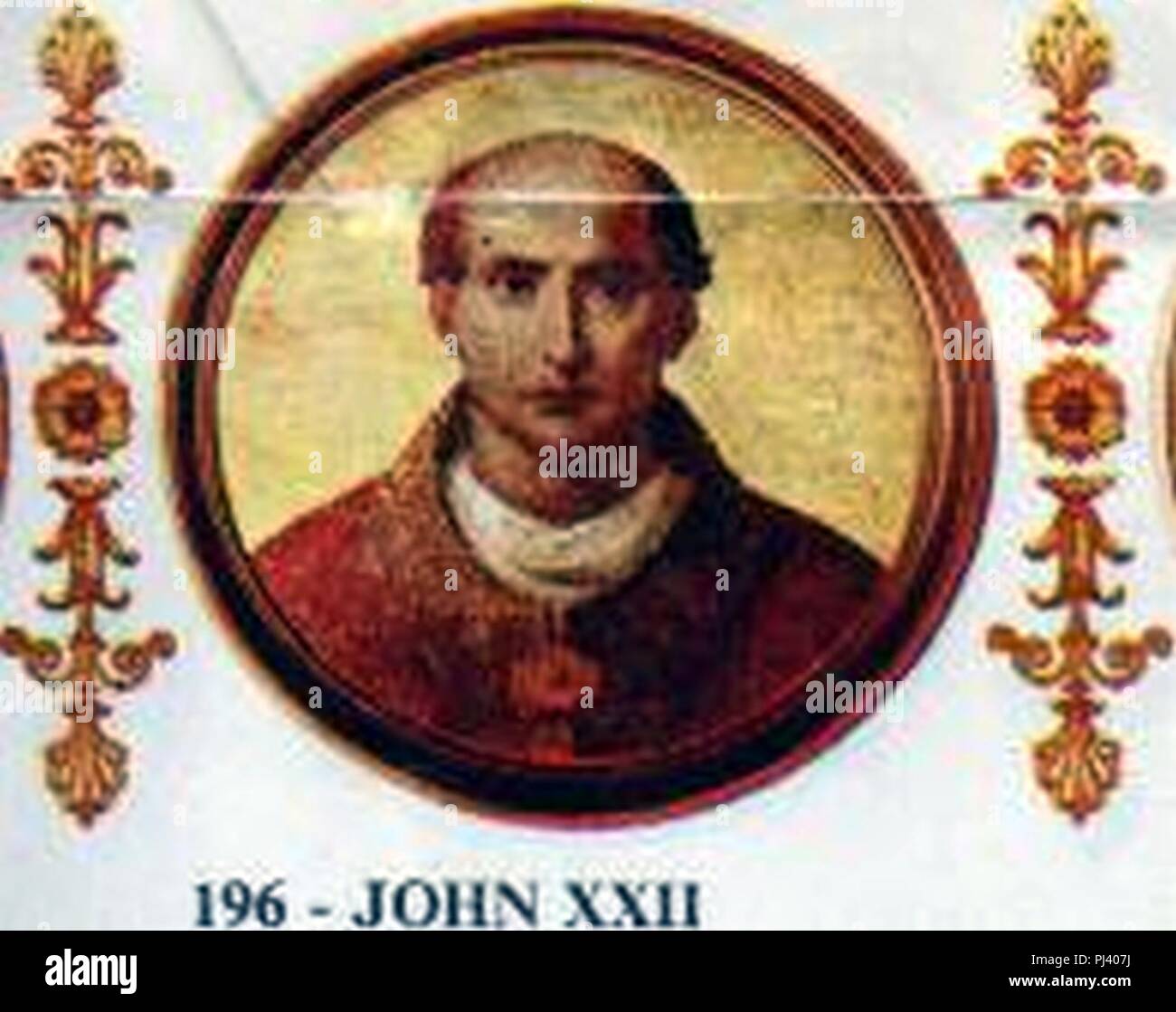 Avignon Pope John XXII of Rome 1316-1334. Stock Photo