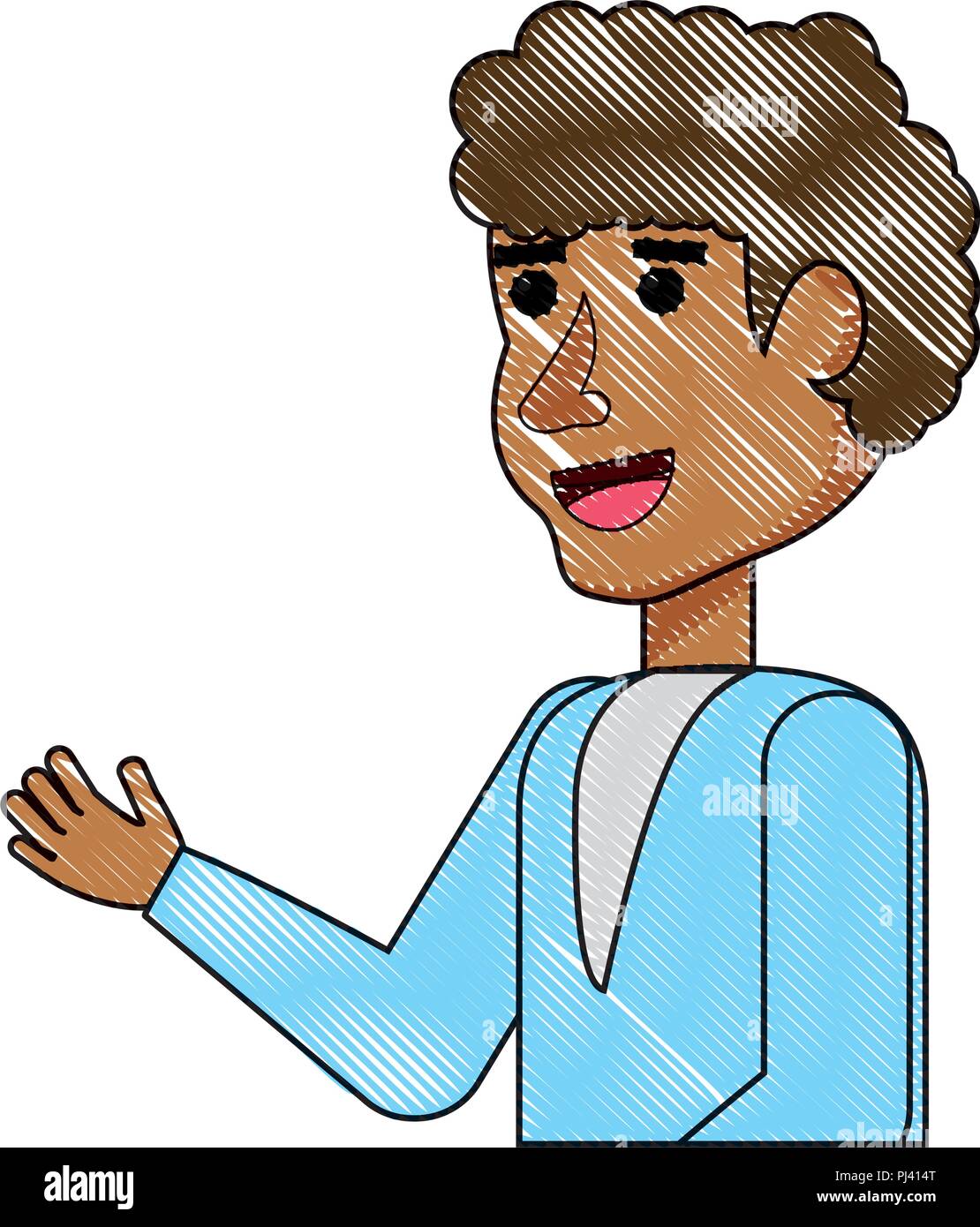 cartoon man icon over white background, vector illustration Stock ...