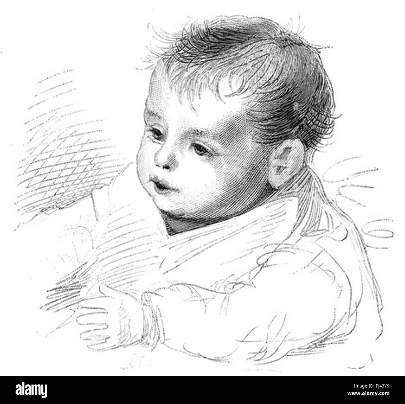 Baby Drawing. Stock Photo