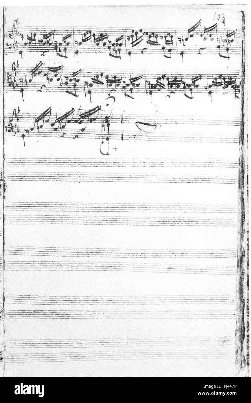 Bach, Prelude-BWV 999-page2. Stock Photo