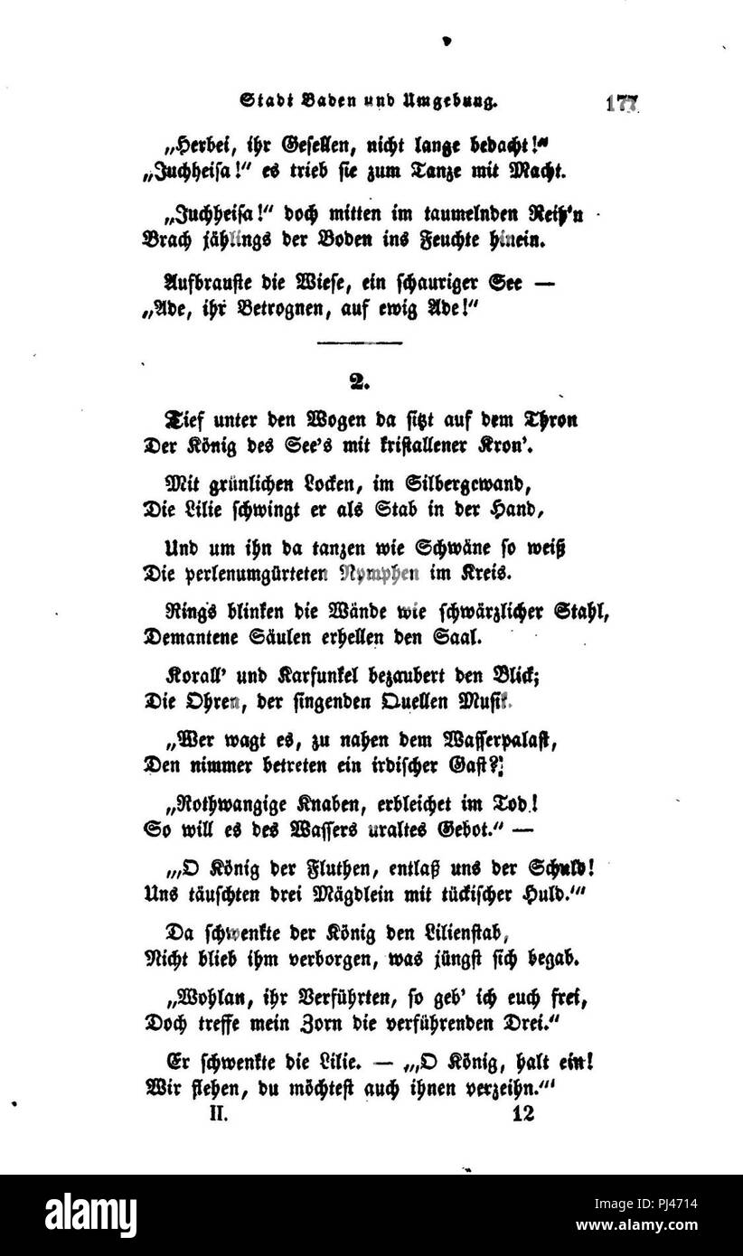 Badisches Sagenbuch II 177. Stock Photo