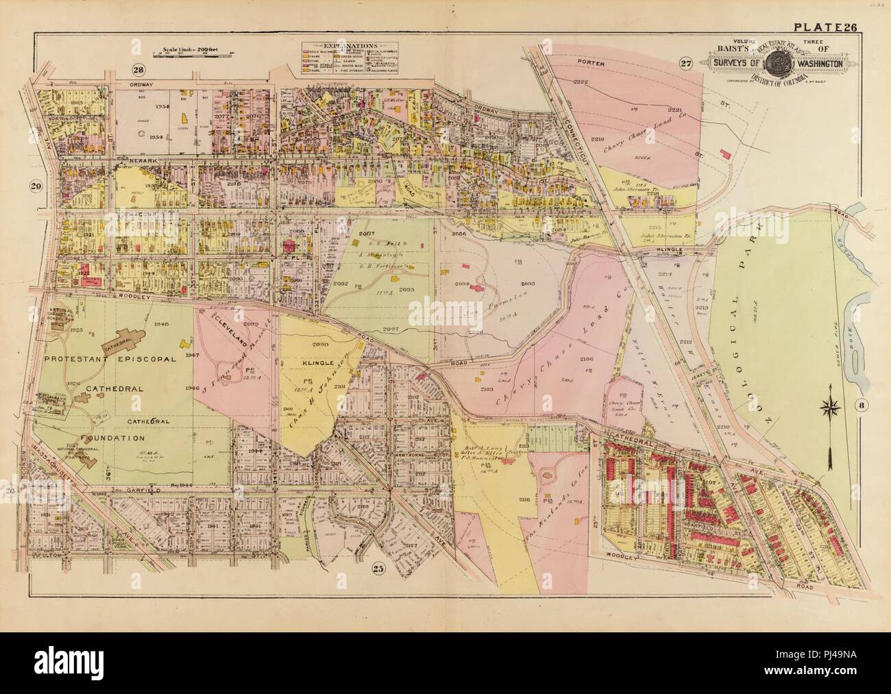 Baist's real estate atlas of surveys of Washington, District of Columbia - complete in four volumes Stock Photo