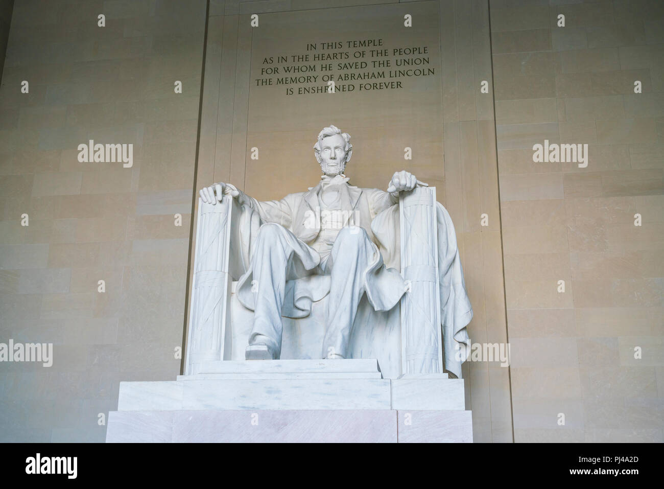 Lincoln Memorial in the National Mall, Washington DC. Stock Photo