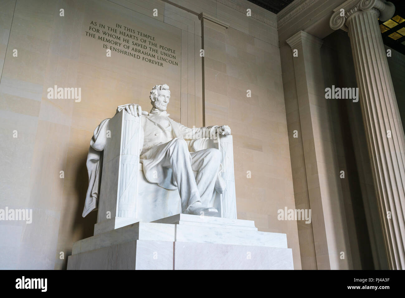 Lincoln Memorial in the National Mall, Washington DC. Stock Photo
