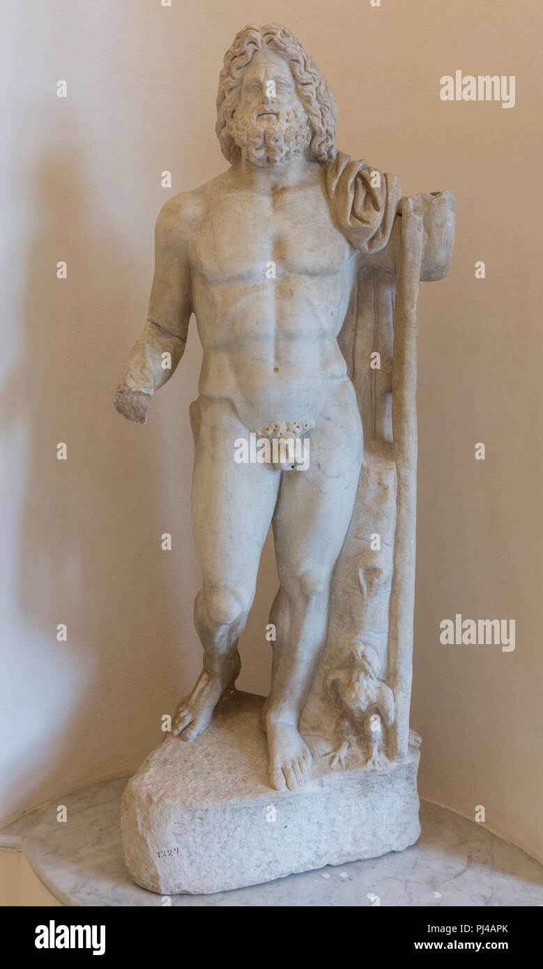 Zeus (2nd century), Roman sculpture, Archaeological museum, Ostia ...