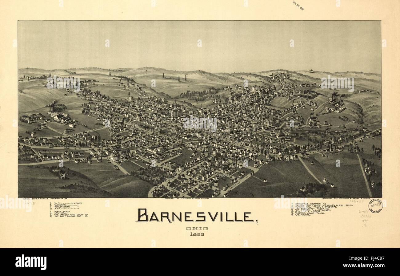 Barnesville, Ohio 1899 Stock Photo Alamy