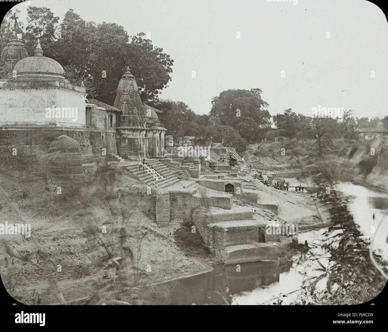 Baroda, Temple and River, India, ca. 1920 (IMP-CSCNWW33-OS15-8 Stock ...