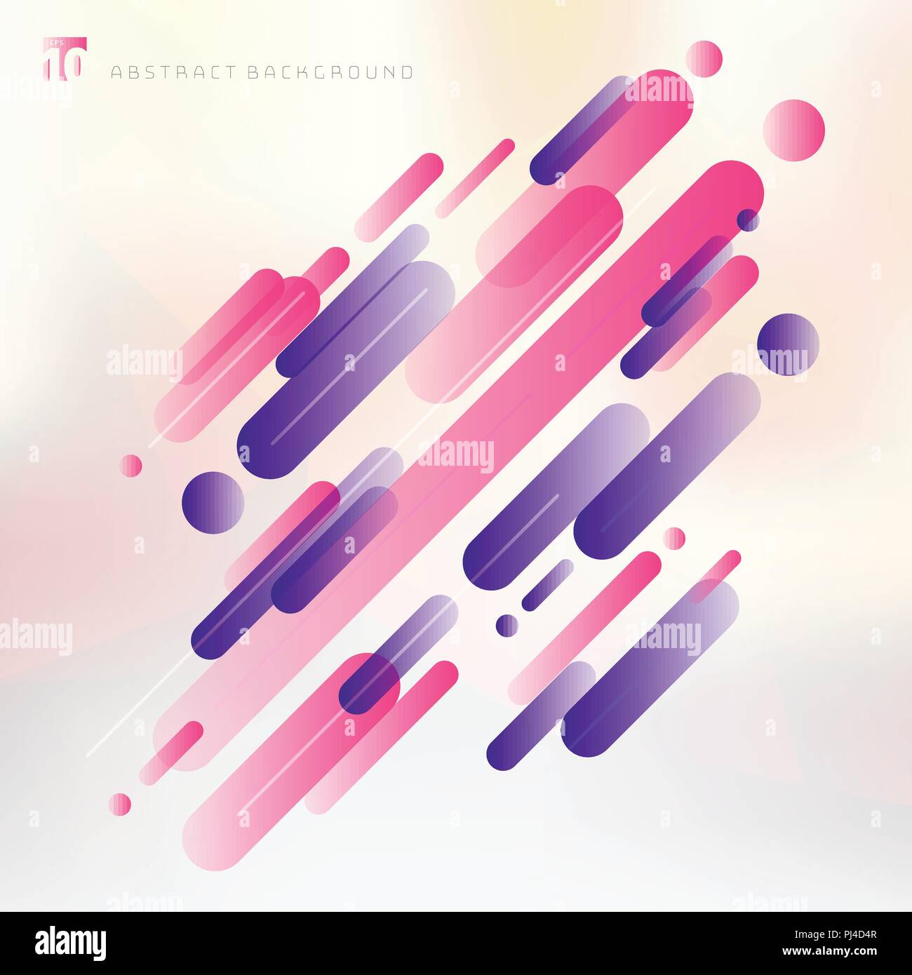 Abstract technology pink and purple geometric rounded lines pattern