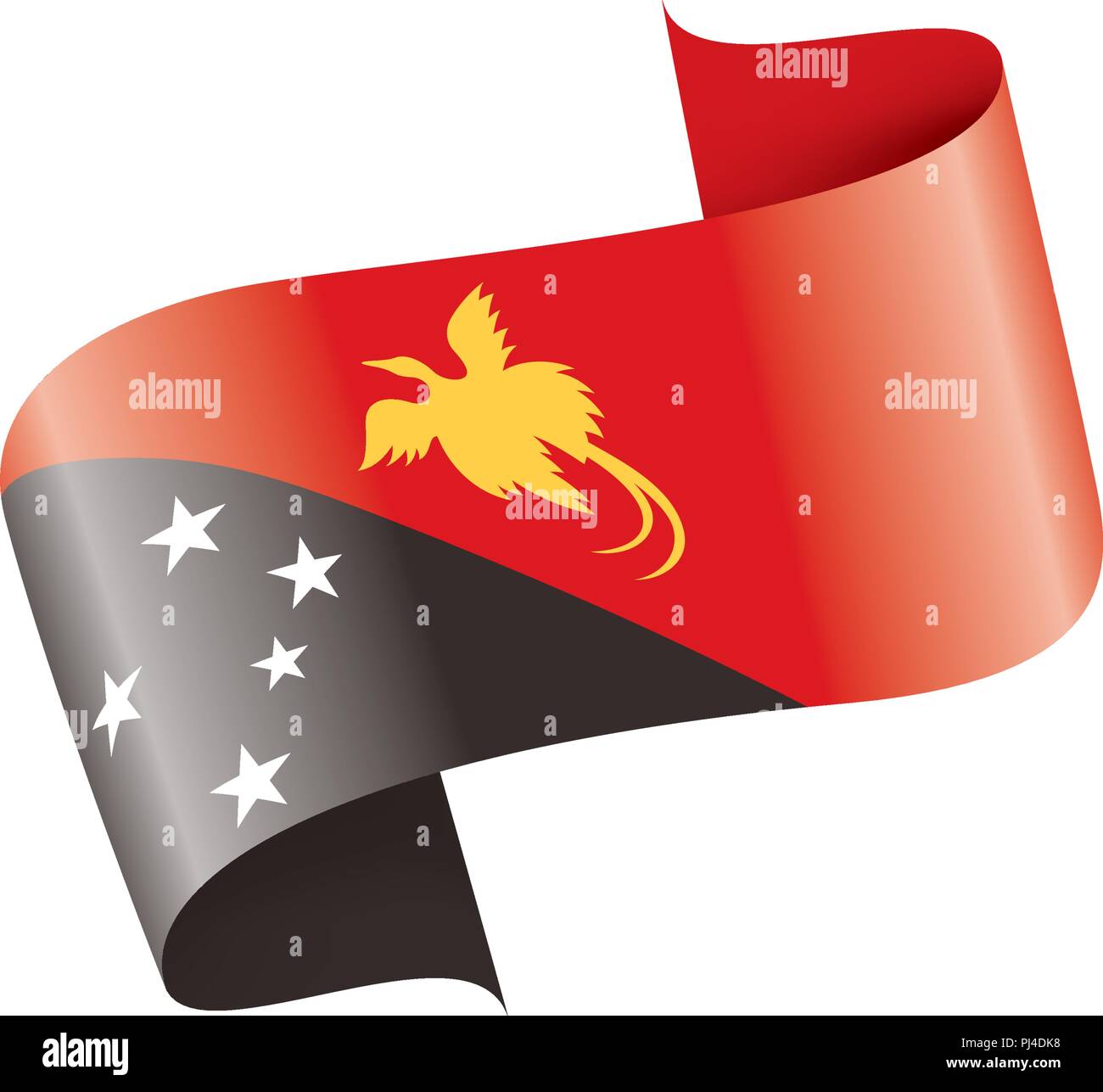 Papua New Guinea Flag Vector Illustration On A White Background Stock 