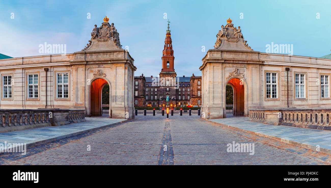 Christiansborg palace in Copenhagen, Denmark Stock Photo