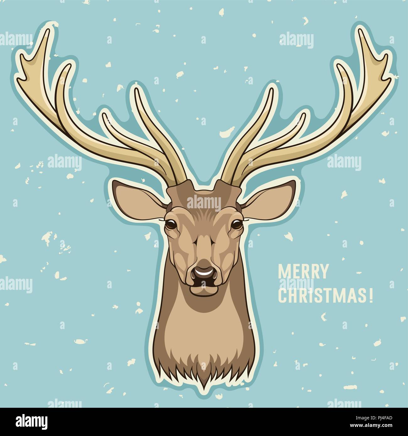 Merry Christmas greeting card, vector illustration Stock Vector Image ...
