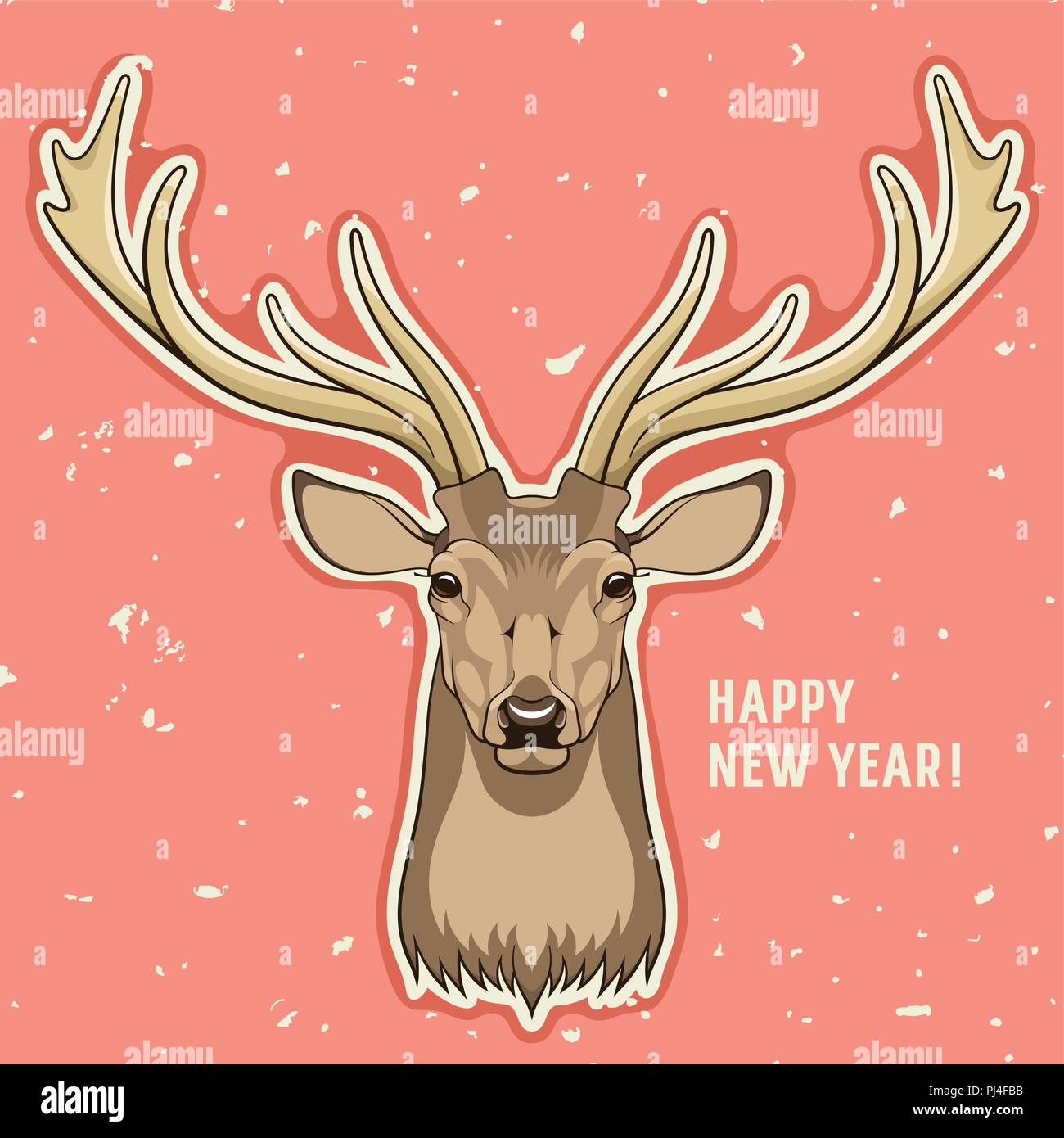 New Year greeting card, vector illustration Stock Vector Image & Art ...
