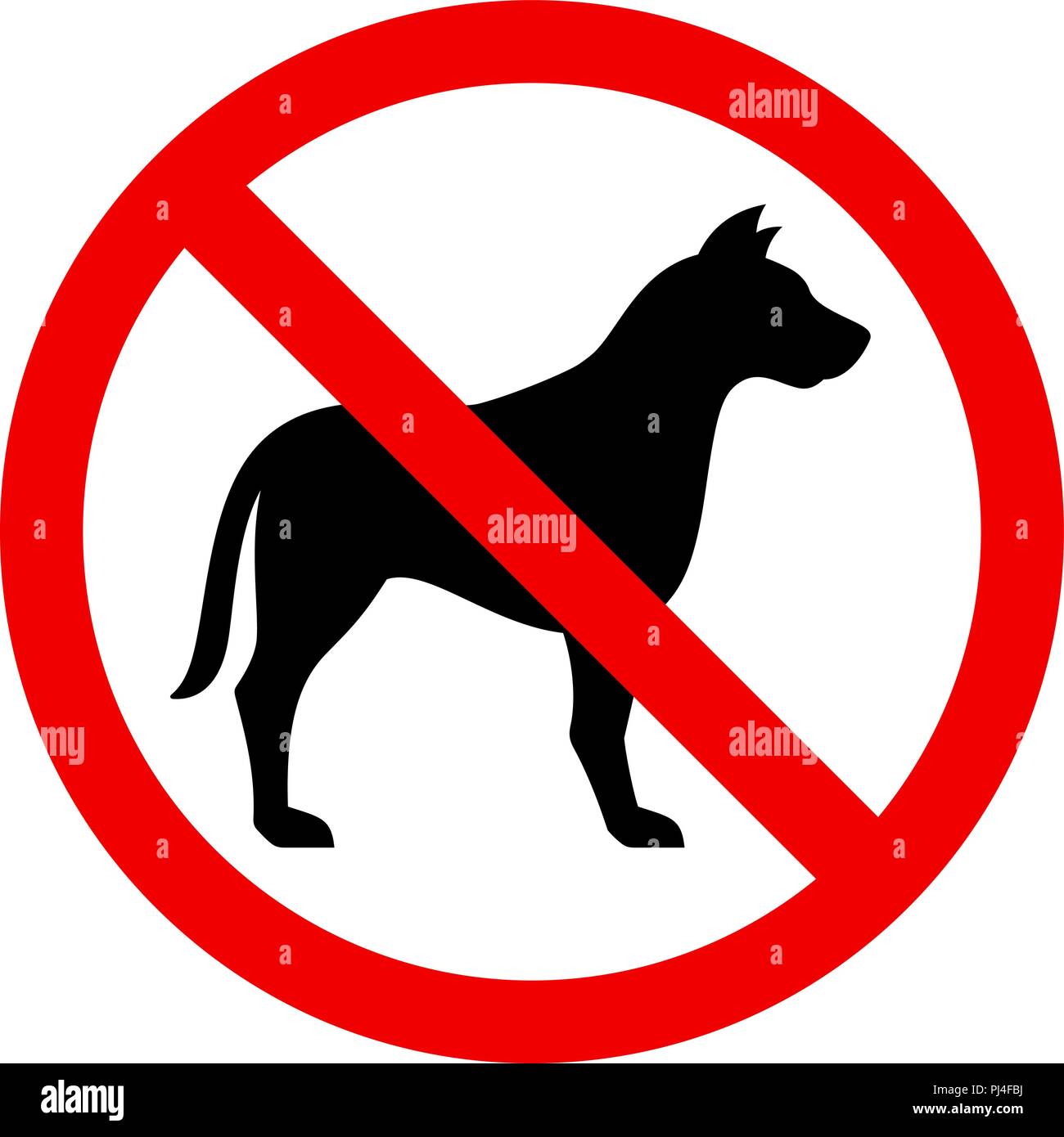 no-dog-sign-vector-illustration-stock-vector-image-art-alamy