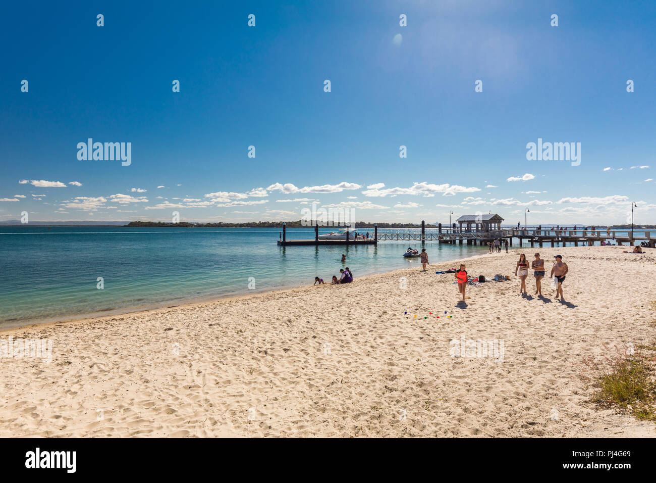 Bribie Island Aus Sept 1 2018 Beach Near The Bongaree Jetty On West Side Of The Bribie Island Queensland Australia Stock Photo Alamy