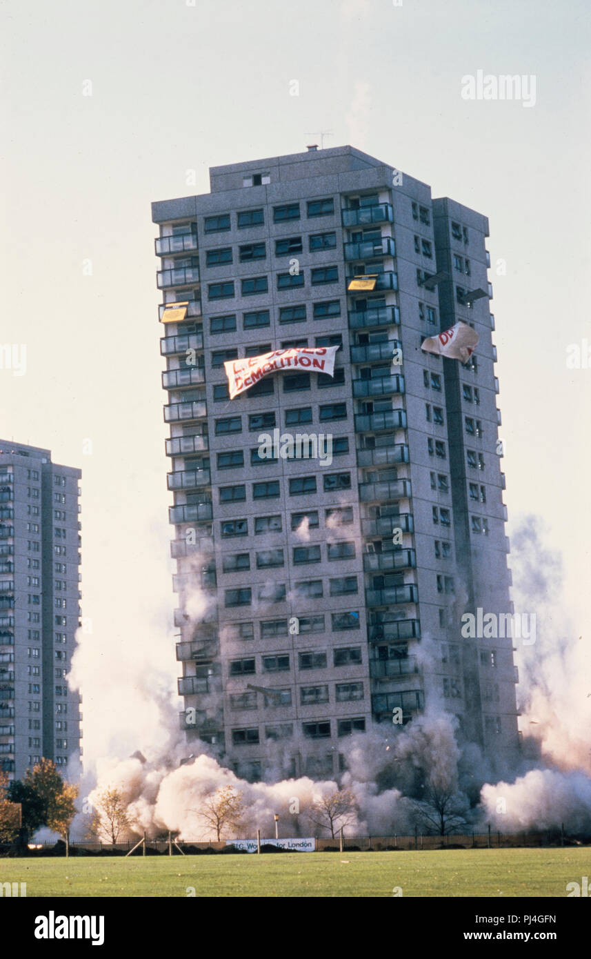 Blowing up Northaird Point on Trowbridge Estate in Hackney Wick on