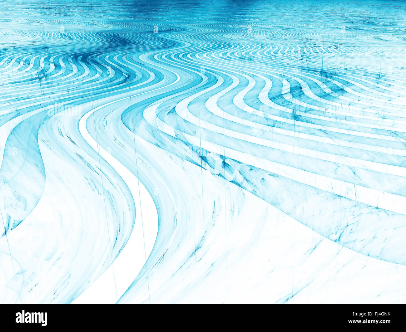 Glossy wavy surface - abstract digitally generated image Stock Photo