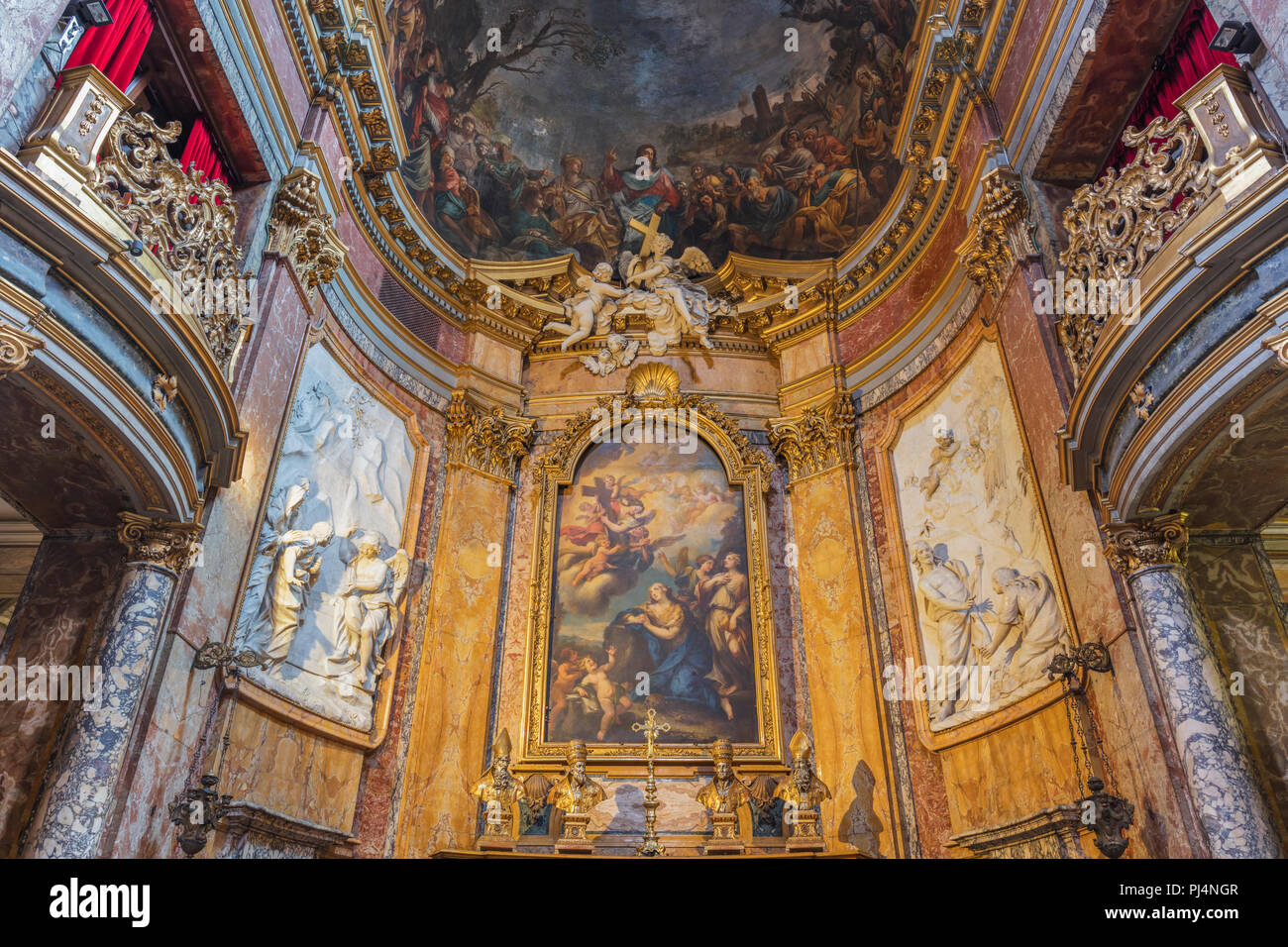 Church of Santa Maria Maddalena in Campo Marzio interior, Rome, Lazio ...