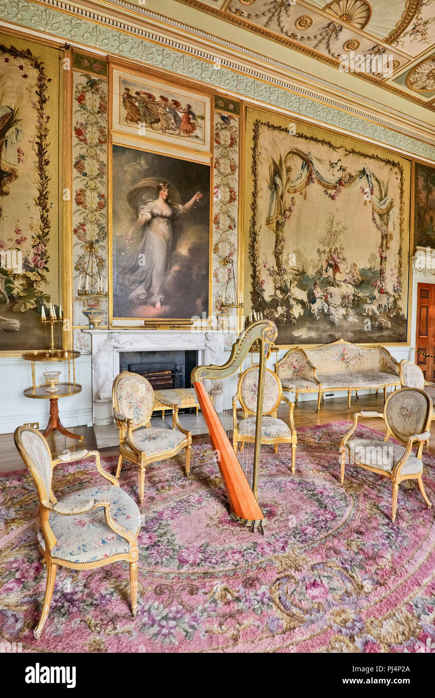 Scotland, Argyll, Inveraray Castle, The Tapestry Drawing Room Stock